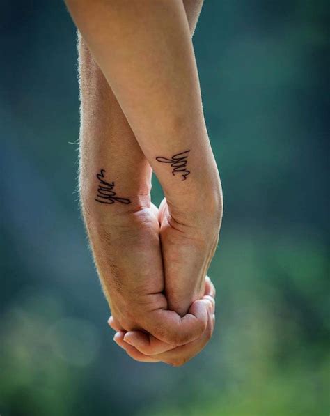 matching couples hand tattoos|funny matching couple tattoos.